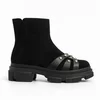 Ghete Piele Naturala Negre cy accesorii aurii Jaya 2 picture - 1