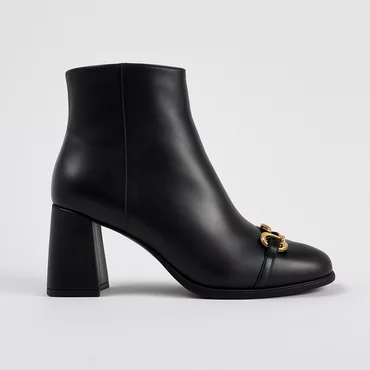 Ghete Piele Naturala Negre Lizy