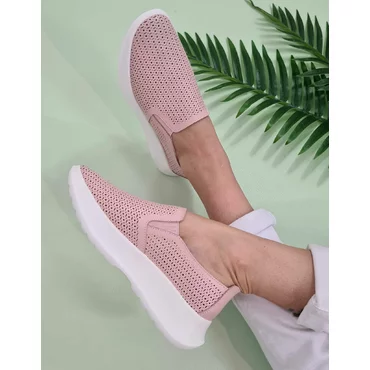 Pantofi casual dama Piele Naturala roz Elida