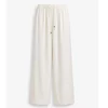 Pantaloni damă lejeri crem talie elastică mărime universală picture - 2