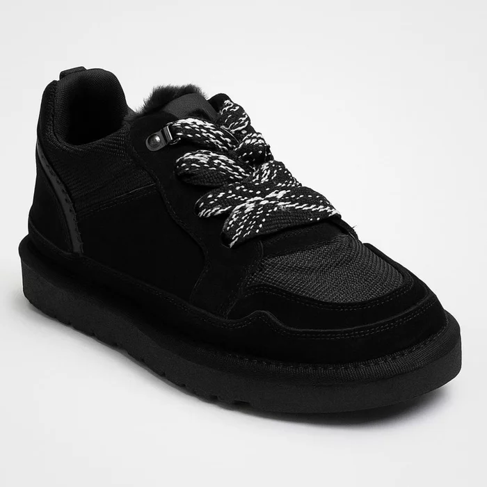 Pantofi casual cu blanita din Piele Naturala Negri Cold picture - 2