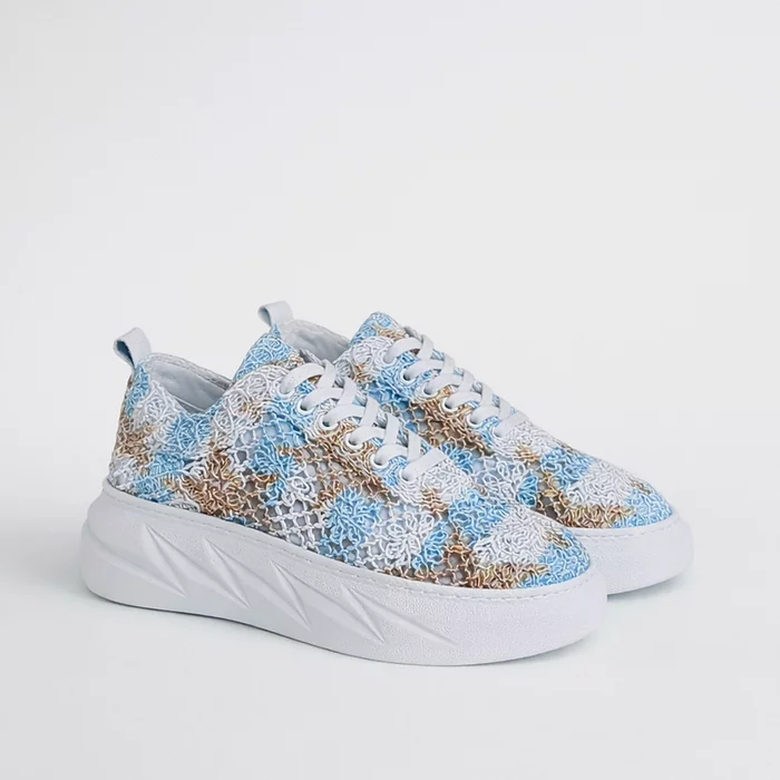Pantofi casual din Plasa cu dantela Blue AirLace picture - 3