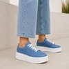 Pantofi casual Piele Naturala Albastri cu perforatii Dami picture - 1