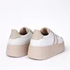 Pantofi casual Piele Naturala Albi cu Bej Misha picture - 6