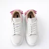 Pantofi casual Piele Naturala albi cu roz Bow picture - 4