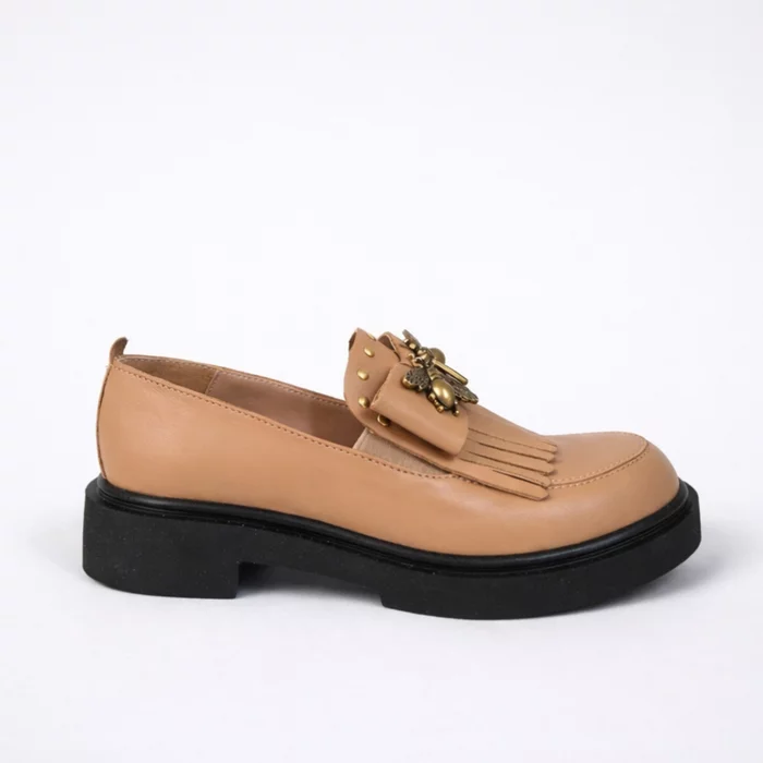 Pantofi casual Piele Naturala Bej Kasia picture - 4