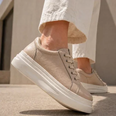 Pantofi casual Piele Naturala Bej Ora