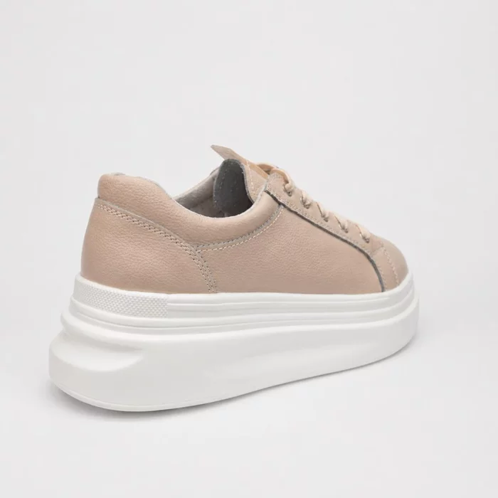 Pantofi casual Piele Naturala Bej Ora picture - 5