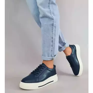 Pantofi casual Piele Naturala bleumarin Monik