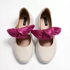 Pantofi casual Piele Naturala Crem cu fuxia Mini Bow picture - 3