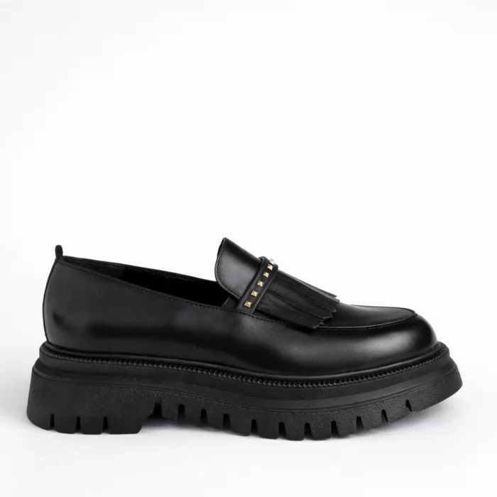 Pantofi casual Piele Naturala Negri Camaro picture - 3