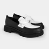 Pantofi casual Piele Naturala Negri cu Alb Madonna picture - 2
