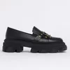 Pantofi casual Piele Naturala Negri cu capse Ayla picture - 3