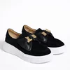 Pantofi casual Piele Naturala velur Negru Daily Bow picture - 1