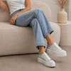 Pantofi casual sport piele eco Argintie Cloud picture - 3