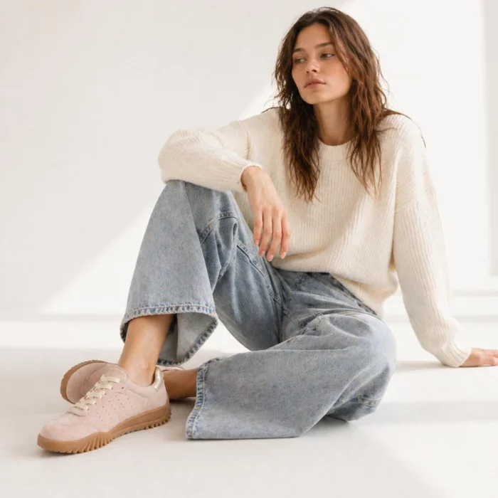 Pantofi casual sport Piele Naturala Roz Drift picture - 4