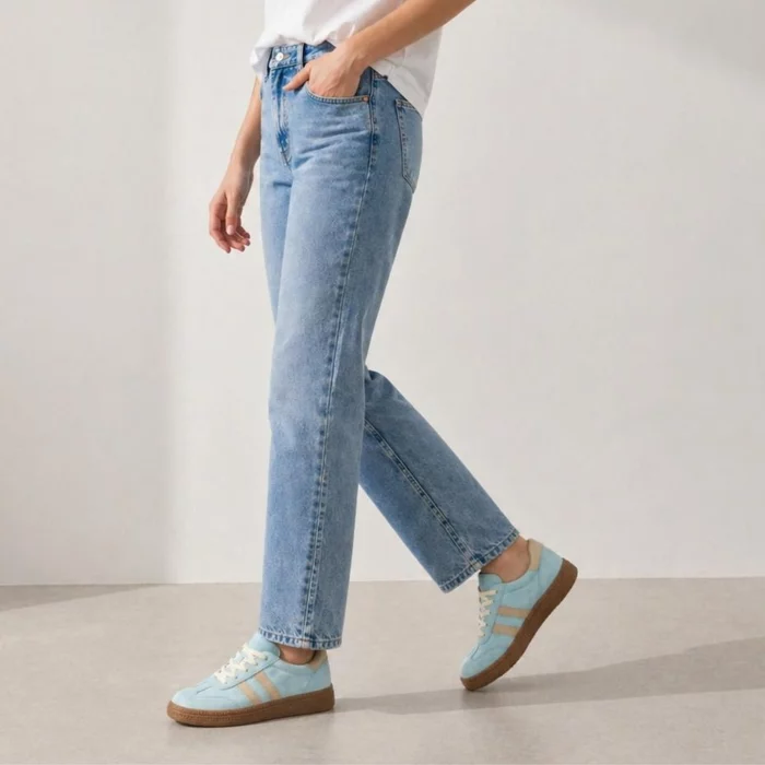 Pantofi casual sport Piele Naturala Turcoaz Lumi picture - 6