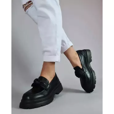 Pantofi dama casual Loafers Delia Funda negri