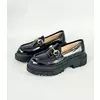 Pantofi dama casual Loafers  Piele Naturala  Lac Negru Toska