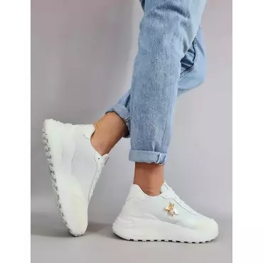 Pantofi dama casual sport Bee Alb