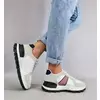 Pantofi dama casual sport Manila Alb cu Roz