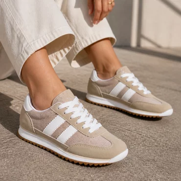 Pantofi dama casual sport textil Bej Flex