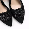 Pantofi dama eleganti Piele Naturala Negri cu aplicatie florala Eclipse picture - 4