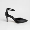 Pantofi dama eleganti Piele Naturala Negri cu toc mic Alira picture - 1