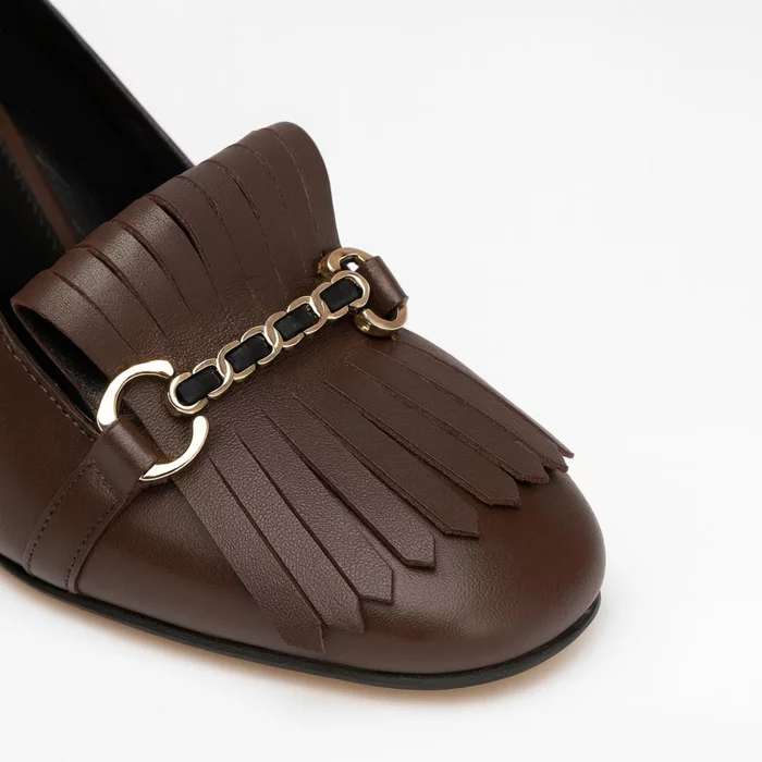 Pantofi dama Maro din Piele Naturala Bruna picture - 2