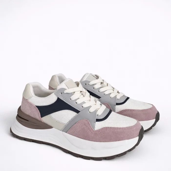 Pantofi damă sport Piele naturala si textil multicolori Breeze picture - 4