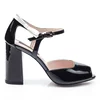 Pantofi dama tip sanda Piele Naturala naplac Negru Garkony Iris picture - 1