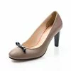 Pantofi de dama piele bej Merci cu fundita