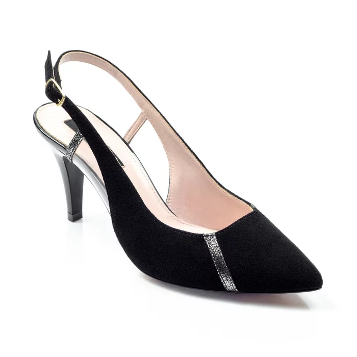 Pantofi de dama piele intoarsa neagra Geox picture - 3