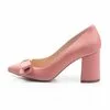 Pantofi de dama piele roze somon Good cu funda GF1