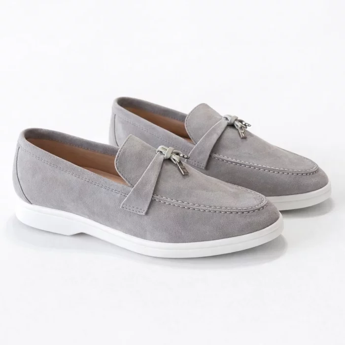 Pantofi loafer Piele Naturala Easy Grey picture - 4