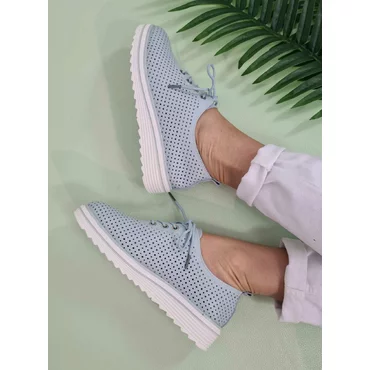 Pantofi Piele Naturala casual bleo cu siret Angel