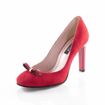 Pantofi rosii de dama Joli cu fundita
