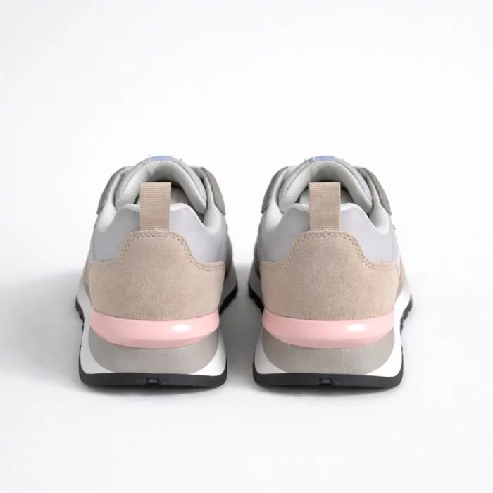 Pantofi sport din Piele Naturala Bej si material textil Blue Prime picture - 4