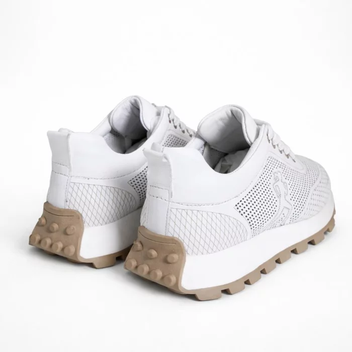 Pantofi sport din Piele Naturala perforata Albi Flow picture - 3