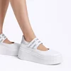 Pantofi sport elegant Piele Naturala Albi cu argintiu Garkony Silver Line picture - 2