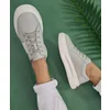 Pantofi sport Piele Naturala gri cu alb Layout