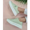 Pantofi sport piele naturala verde Livia