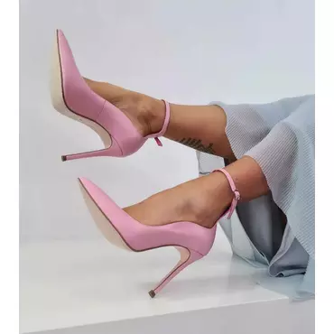 Pantofi stileto Piele Naturala roz Luna