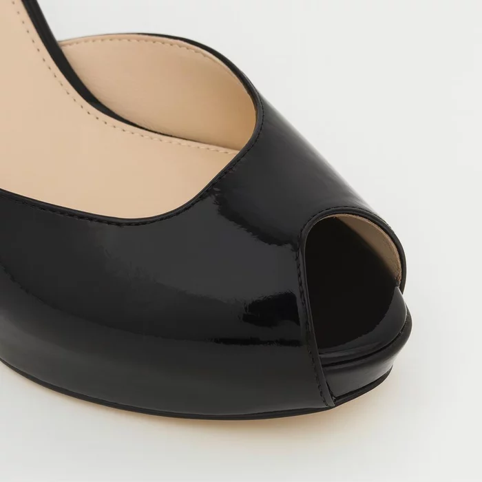 Pantofi stiletto damă din piele naturală – cu platformă și bareta la gleznă Irenne picture - 3