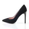 Pantofi stiletto din camoscio negru Trend