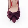 Pantofi Stiletto  din Piele Naturala Bordo Garkony Amora Bow picture - 4