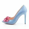 Pantofi stiletto piele bleu trend Spring
