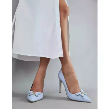Pantofi stiletto Piele Naturala bleo Loren