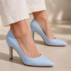 Pantofi stiletto Piele Naturala Blue Aylin picture - 2