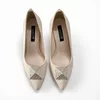 Pantofi stiletto Piele Naturala Crem cu accesoriu Elisya picture - 2